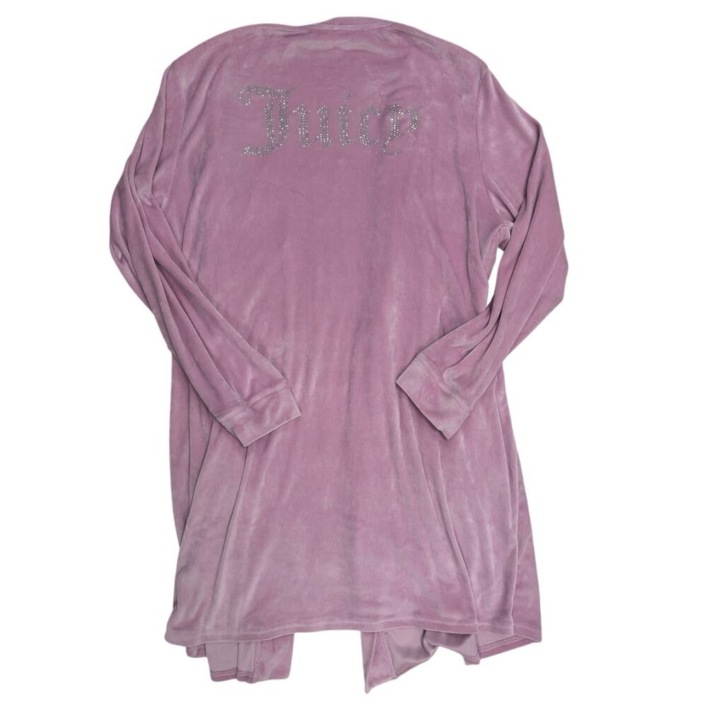 Pink Juicy Couture Velour Robe 💗 Rhinestone Back Logo 🤍 Size L/XL